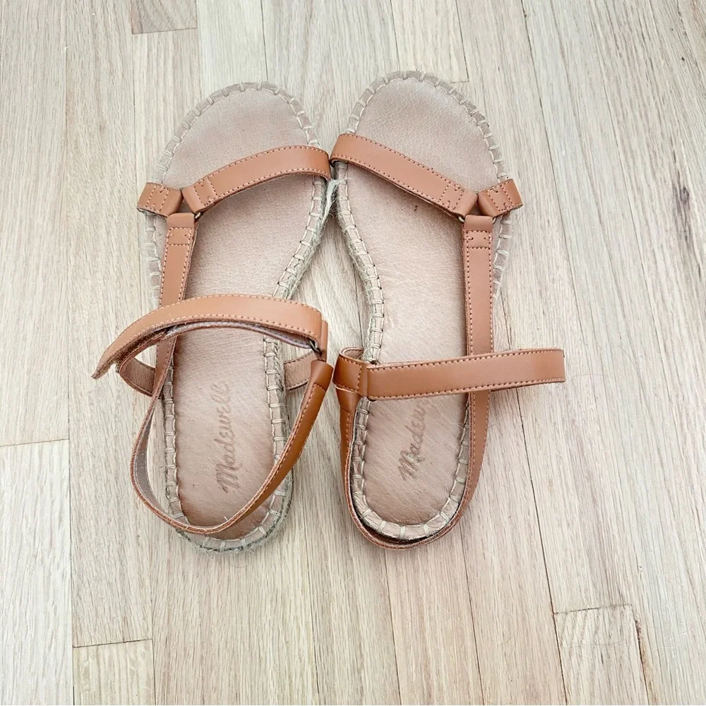 Madewell Hallie Espadrille Sandals Size 6.5 Desert Camel